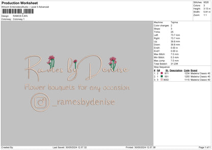 Ramostext 2905 Embroidery File 6 sizes