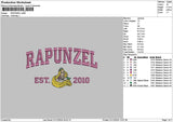 Rapunzeltext0112 Embroidery File 6 sizes