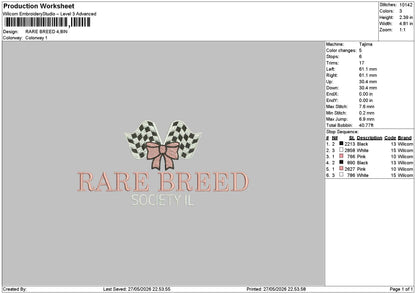 Breedtext Embroidery File 6 sizes