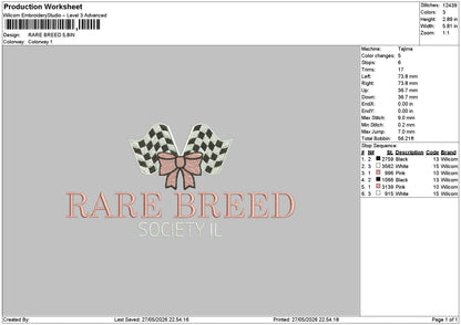 Breedtext Embroidery File 6 sizes