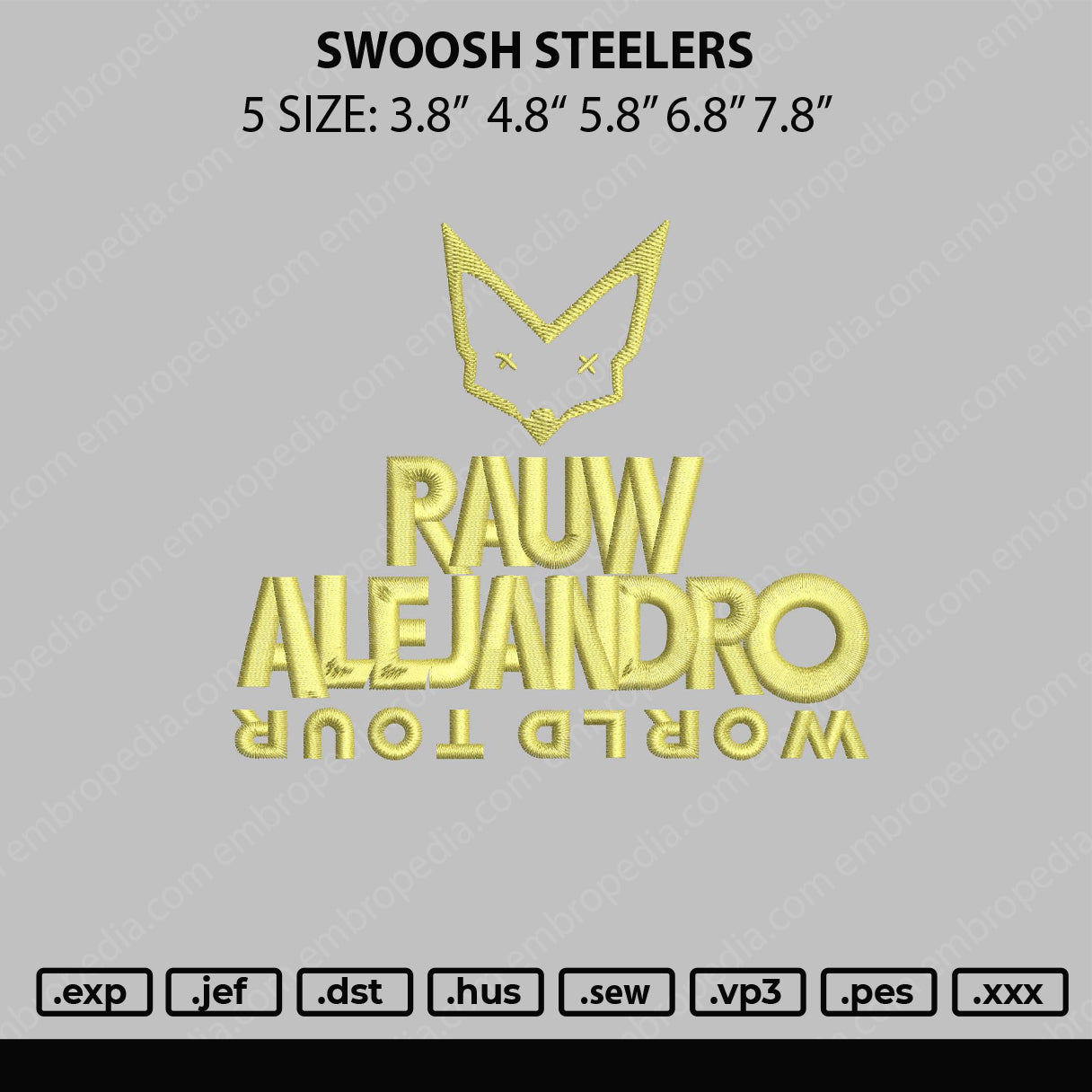 Rauwalejandro Embroidery File 5 sizes