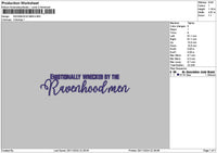 Revenhoodtext Embroidery File 6 sizes