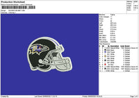 Helmet 0509 Embroidery File 6 sizes