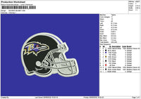 Helmet 0509 Embroidery File 6 sizes
