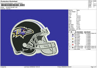 Helmet 0509 Embroidery File 6 sizes