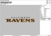 Ravenstext Embroidery File 6 sizes