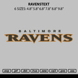 Ravenstext Embroidery File 6 sizes