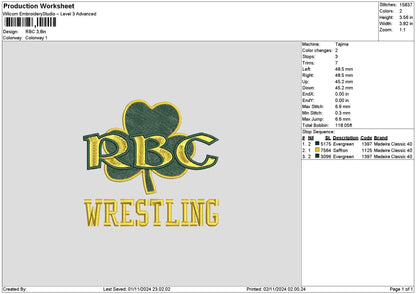 Rbctext 01 Embroidery File 6 sizes