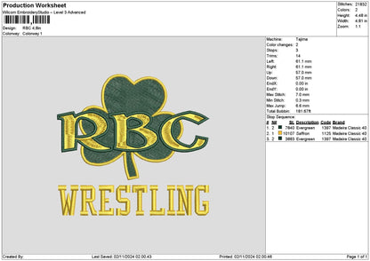 Rbctext 01 Embroidery File 6 sizes