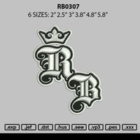 Rb0307 Embroidery File 6 sizes