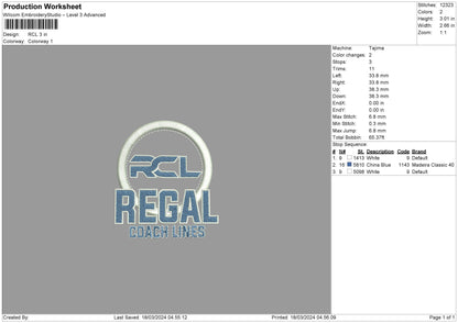 Rclcircle Embroidery File 6 sizes