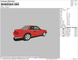 Red Car V1 Embroidery file 4 Size