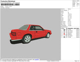 Red Car V1 Embroidery file 4 Size