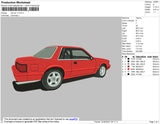 Red Car V1 Embroidery file 4 Size