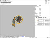 Redskins Embroidery File 6 size