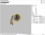 Redskins Embroidery File 6 size