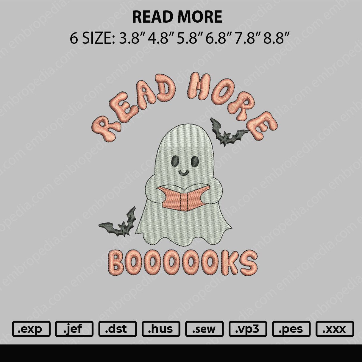 Read More Embroidery File 6 sizes