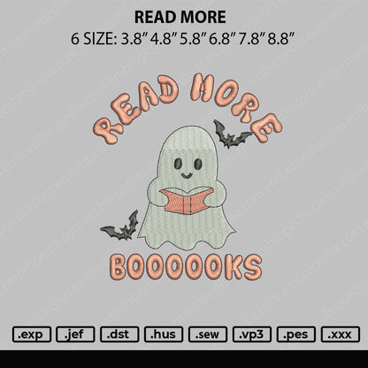 Read More Embroidery File 6 sizes