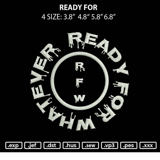 Ready For Embridery File 4 size