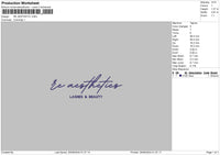 Aesthetictext Embroidery File 6 sizes