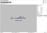 Aesthetictext Embroidery File 6 sizes