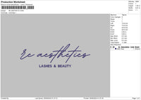 Aesthetictext Embroidery File 6 sizes