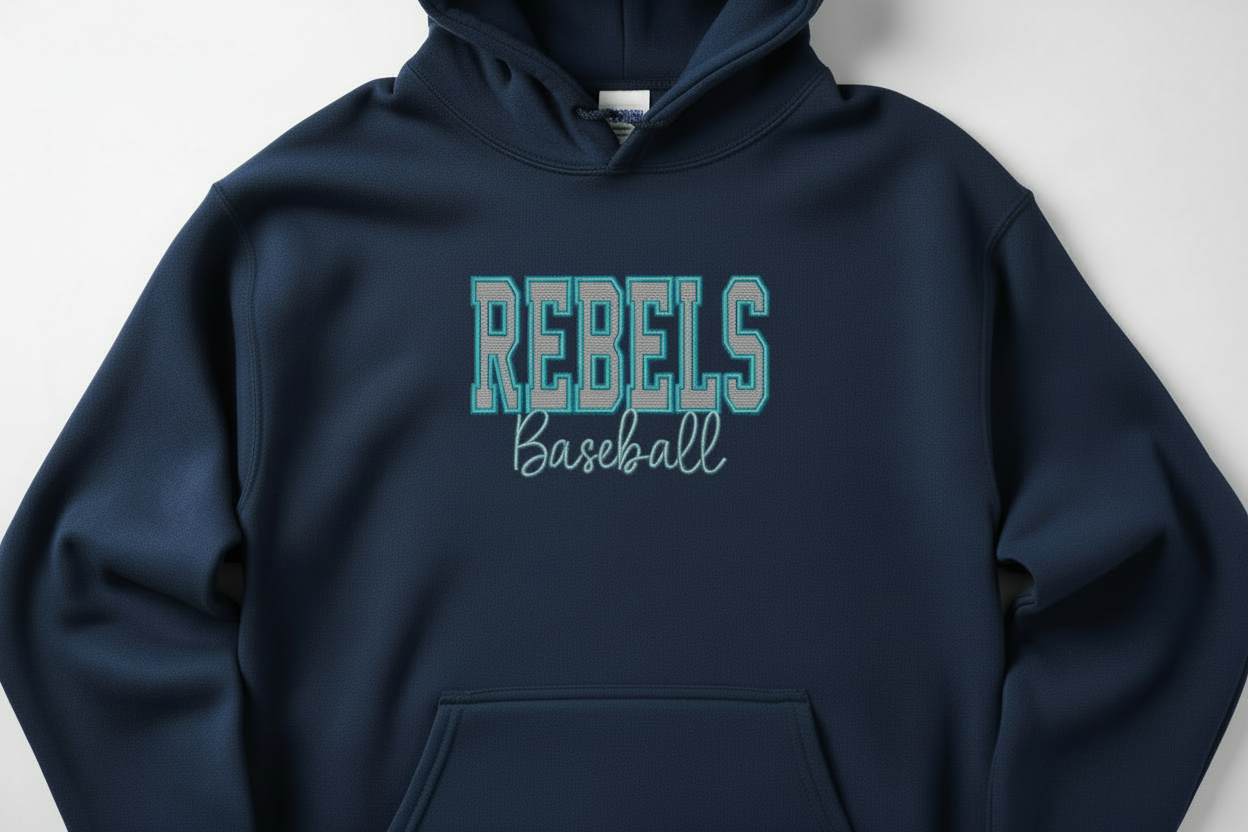 Rebelstext App Embroidery File 6 sizes