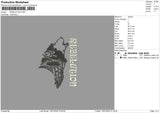 Wolftext Embroidery File 6 sizes