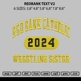 Redbank Text V2 Embroidery File 6 sizes
