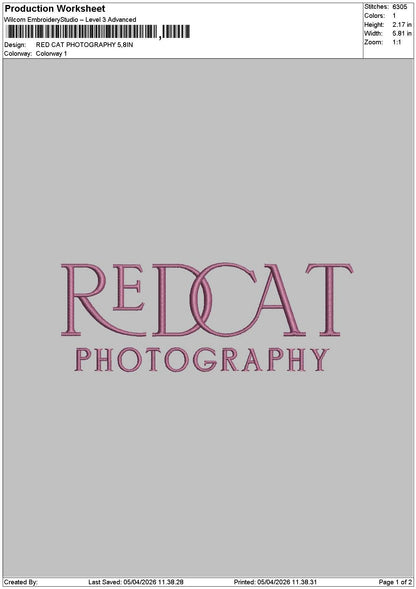 Photographytext 0504 Embroidery File 6 sizes