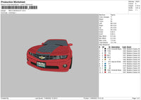 Red Chevrolet Embroidery File 4 size