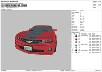 Red Chevrolet Embroidery File 4 size