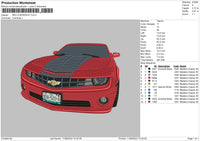 Red Chevrolet Embroidery File 4 size