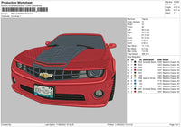 Red Chevrolet Embroidery File 4 size