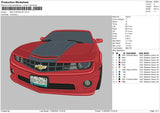 Red Chevrolet Embroidery File 4 size