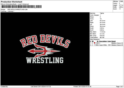 Devilstext 03 Embroidery File 6 sizes
