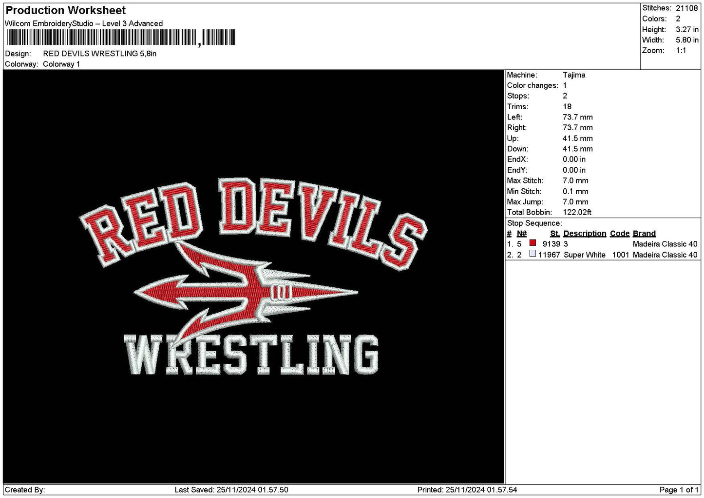 Devilstext 03 Embroidery File 6 sizes