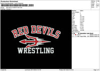 Devilstext 03 Embroidery File 6 sizes
