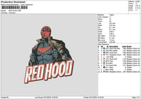 Redhoodtext Embroidery File 6 sizes