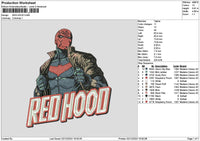 Redhoodtext Embroidery File 6 sizes