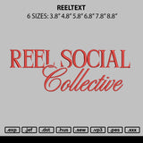 Reeltext Embroidery File 6 sizes
