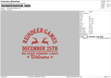 Reindeer Games Embroidery File 6 sizes