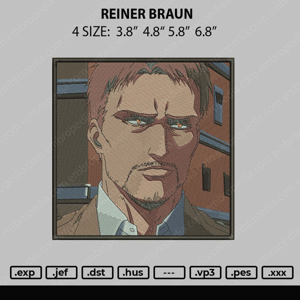Reiner Braun Embroidery File 4 size