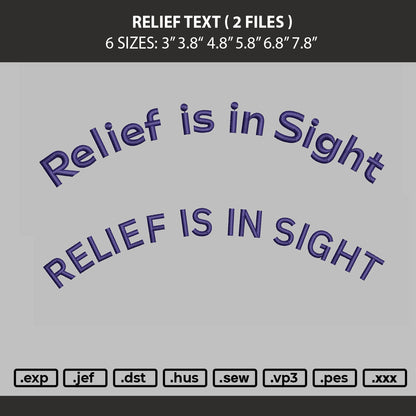Relief Text Embroidery Machine Design 2 Files