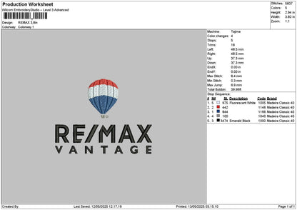 Remaxtext Embroidery File 6 sizes