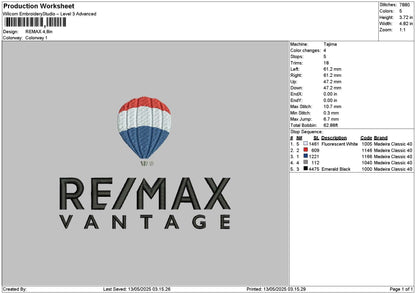 Remaxtext Embroidery File 6 sizes