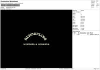 Remodelingtext Embroidery File 6 sizes