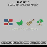 Flag 1712f Embroidery File 6 sizes