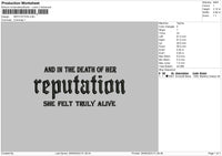 Reputationtext 02 Embroidery File 6 sizes
