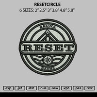 Resetcircle Embroidery File 6 sizes